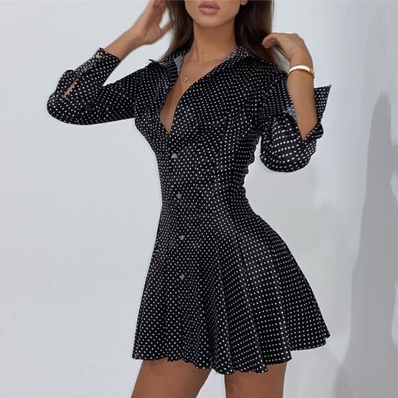 Shirt Dress printed dot - Picture 2 of 3